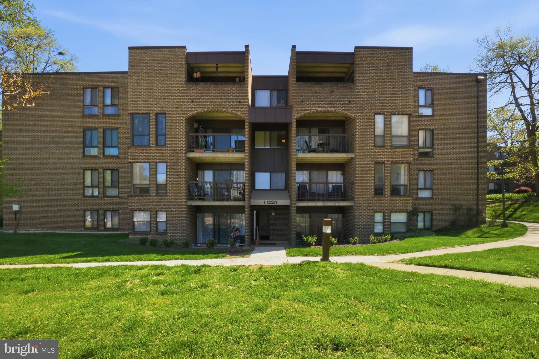 Charming brick apartment complex.
