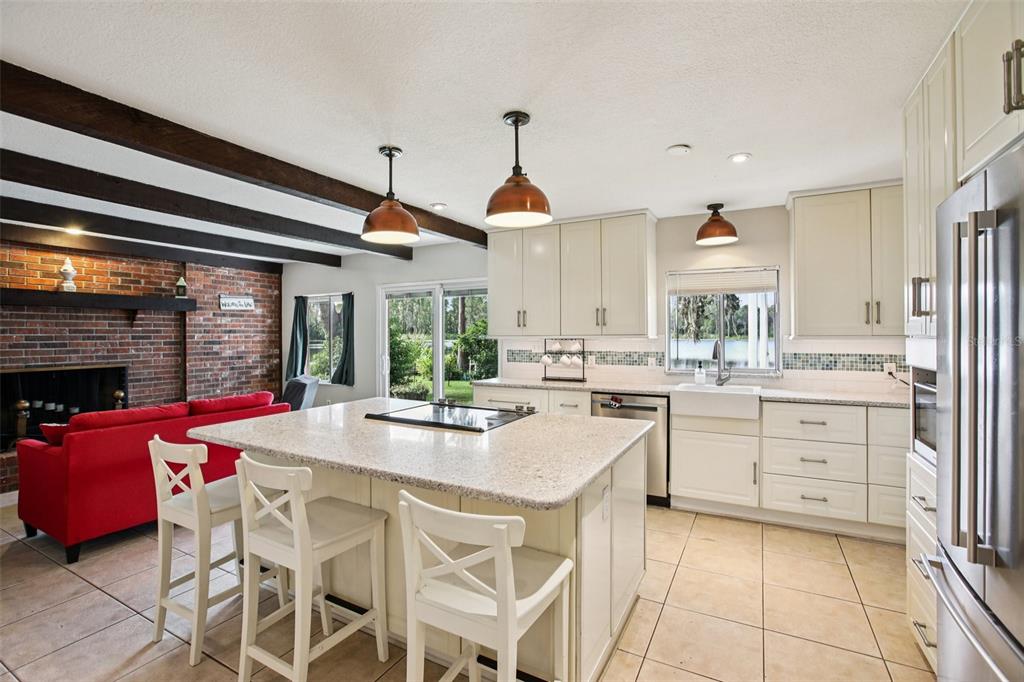 19254 Blount Road Lutz, FL 33558 - Photo 6 of 34 a kitchen with sink cabinets and dining table view