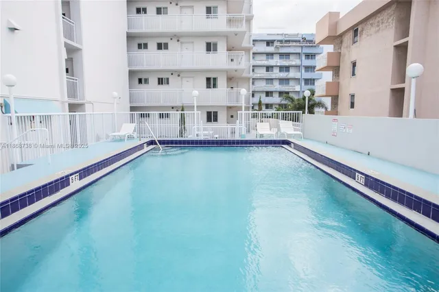 a view of an ocean with pool