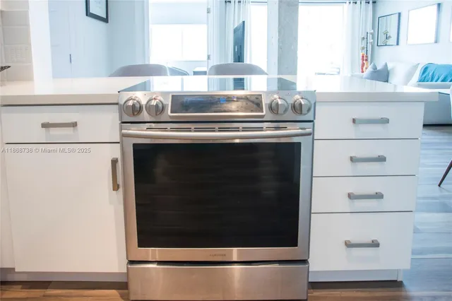 a close view of washer and dryer