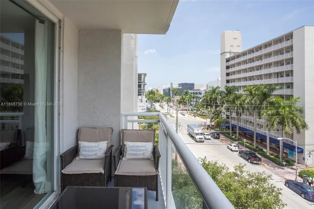 a view of balcony with outdoor seating