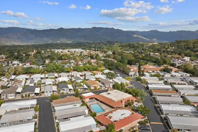a view of city and mountain