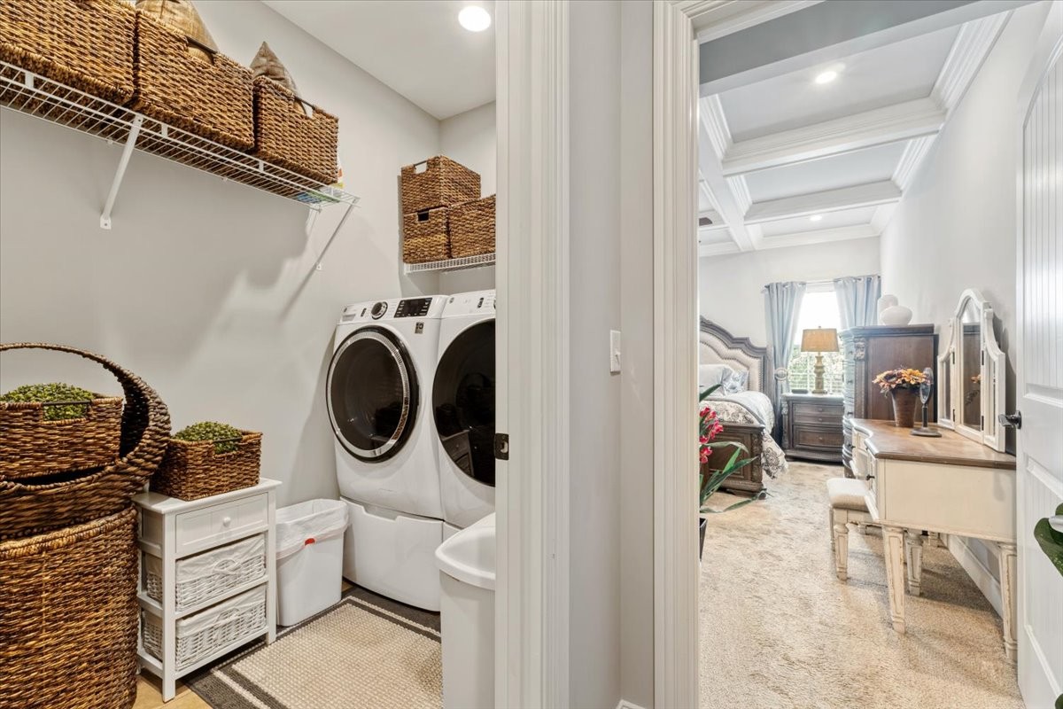 106 Riley Creek Road Tullahoma, TN 37388 - Photo 20 of 25 a view of a hallway with washer and dryer