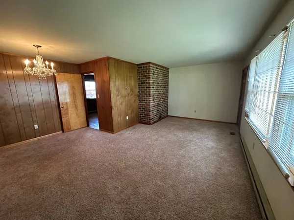 an empty room with a window
