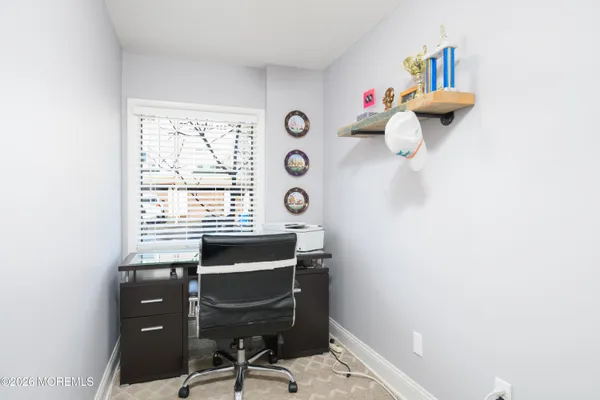 a view of workspace with a window