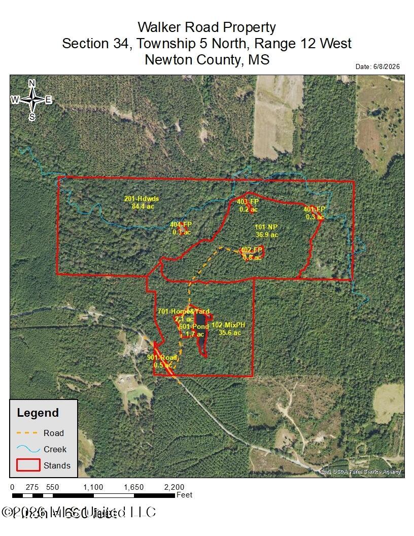 Walker Road Newton, MS 39345 - Photo 10 of 13 Walker Road_Aerial_Map