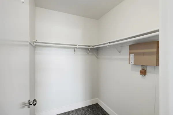 a view of a room with rack on the wall