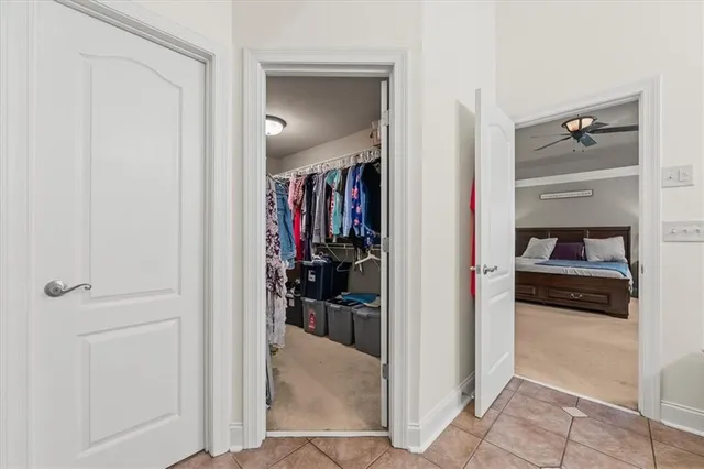 a view of a bedroom from hallway