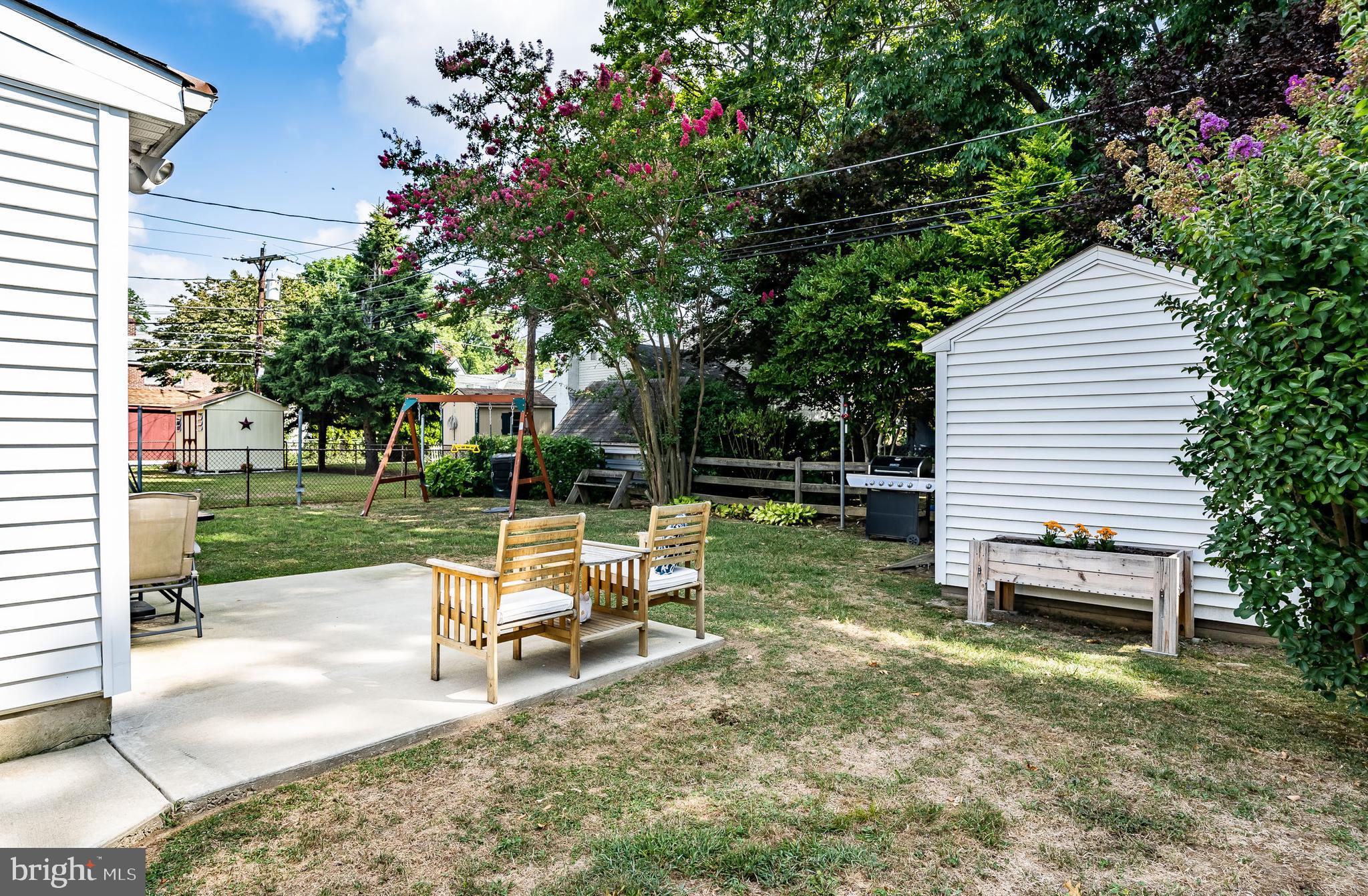 876 Cricket Road Secane, PA 19018 - Photo 31 of 37 Backyard view of patio and shed