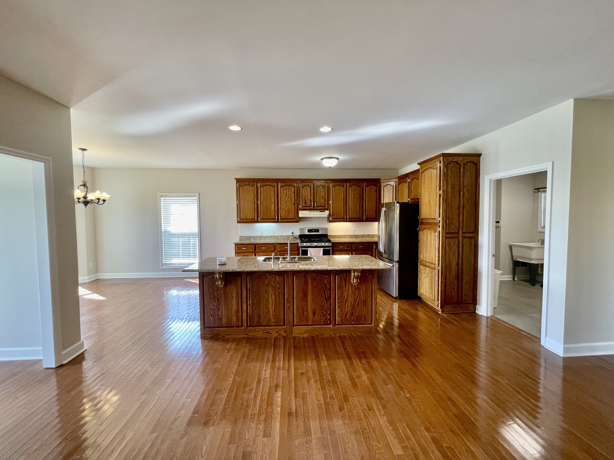 40 Harding Road Leoma, TN 38468 - Photo 6 of 35 a kitchen with stainless steel appliances granite countertop a refrigerator and a stove top oven