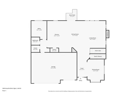 $725,000 | 1849 Amarillo Blvd., Elgin, IL 60124