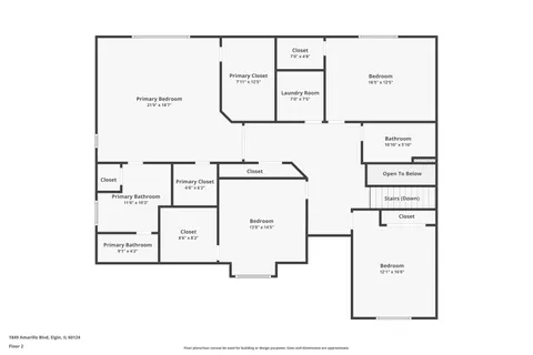 $725,000 | 1849 Amarillo Blvd., Elgin, IL 60124