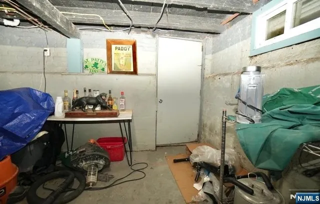 a storage room with washer and dryer