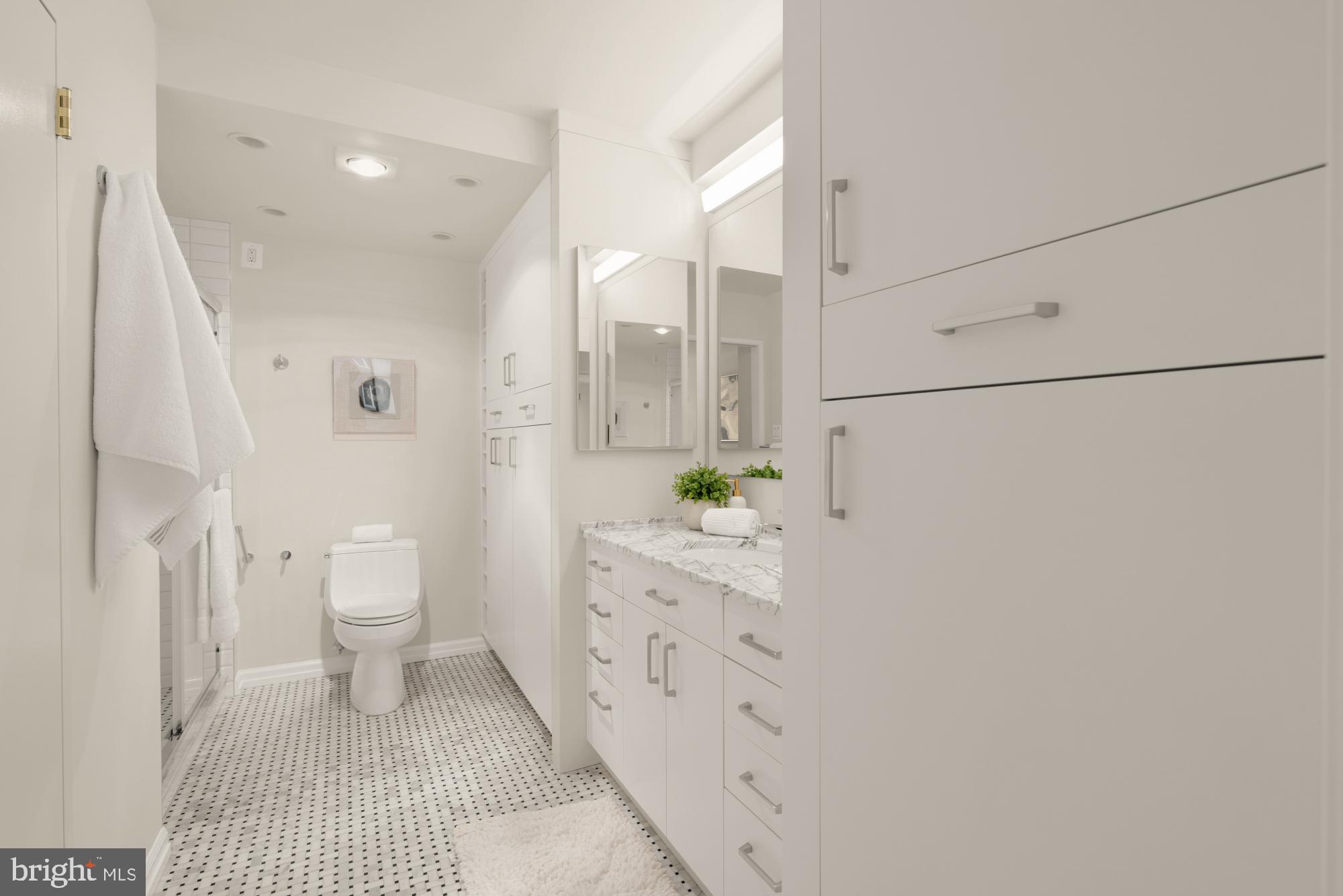 2555 Pennsylvania Avenue Northwest, Unit 617 & 618 Washington, DC 20037 - Photo 39 of 56 a bathroom with a sink a toilet and shower