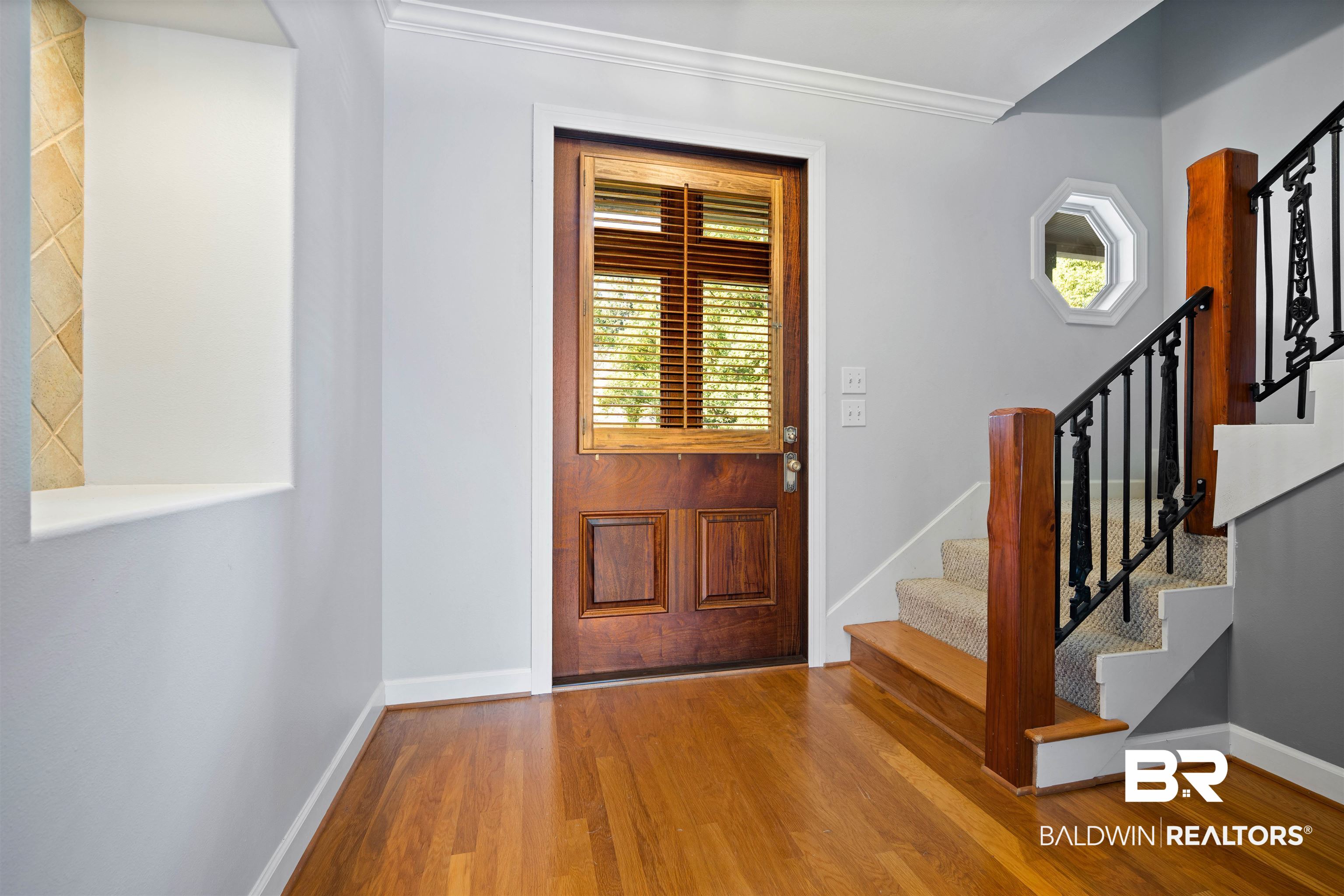 204 General Canby Loop Daphne, AL 36527 - Photo 2 of 36 Foyer entrance with crown molding and hardwood / wood-style flooring
