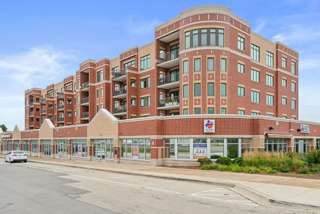 a front view of a building