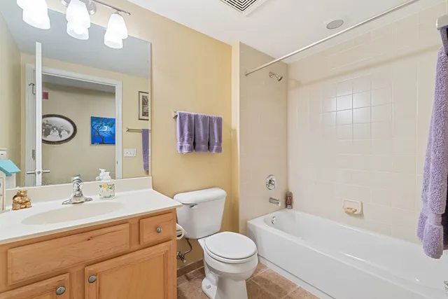 a bathroom with a sink a toilet and a bathtub