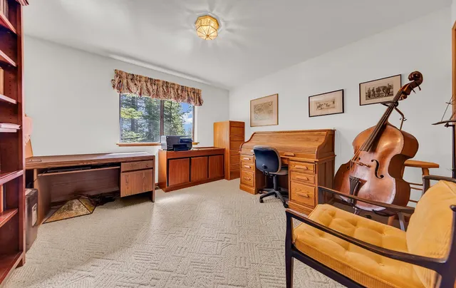 a room with furniture and a table