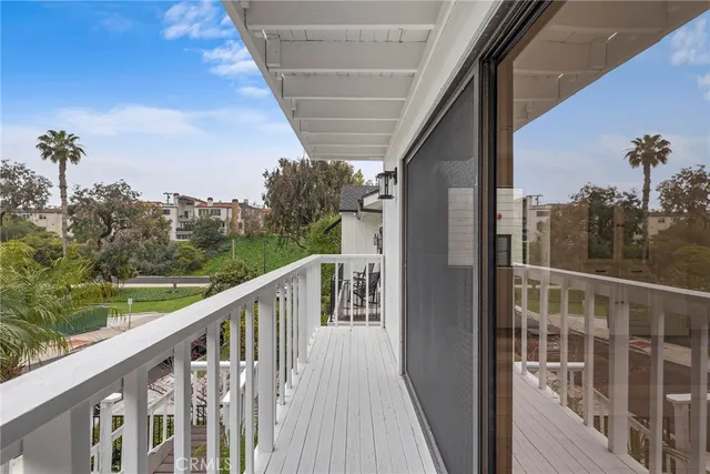 a view of a balcony with outdoor space