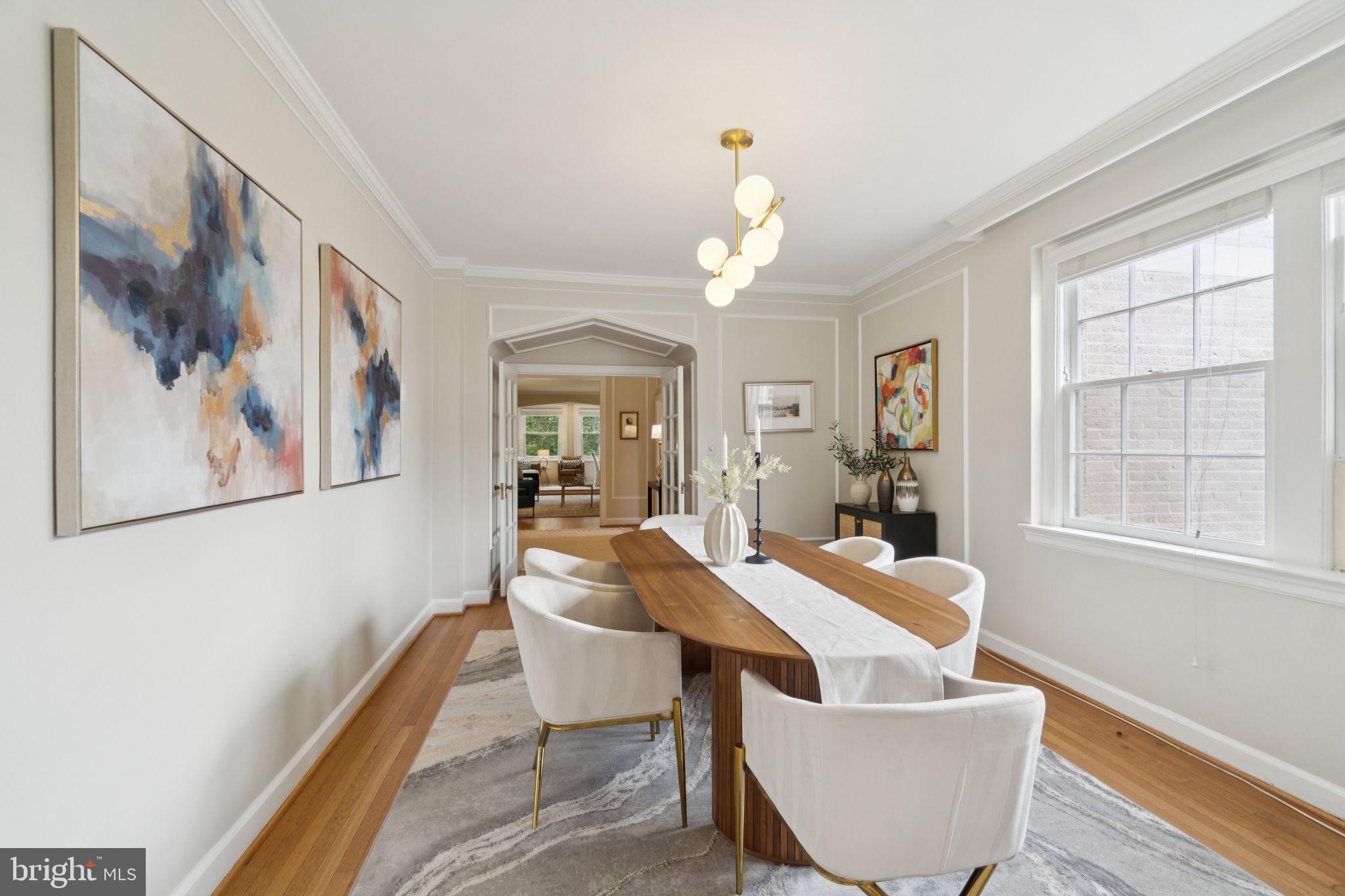 2737 Devonshire Place Northwest, Unit 503 Washington, DC 20008 - Photo 12 of 49 a view of a dining room with furniture and wooden floor