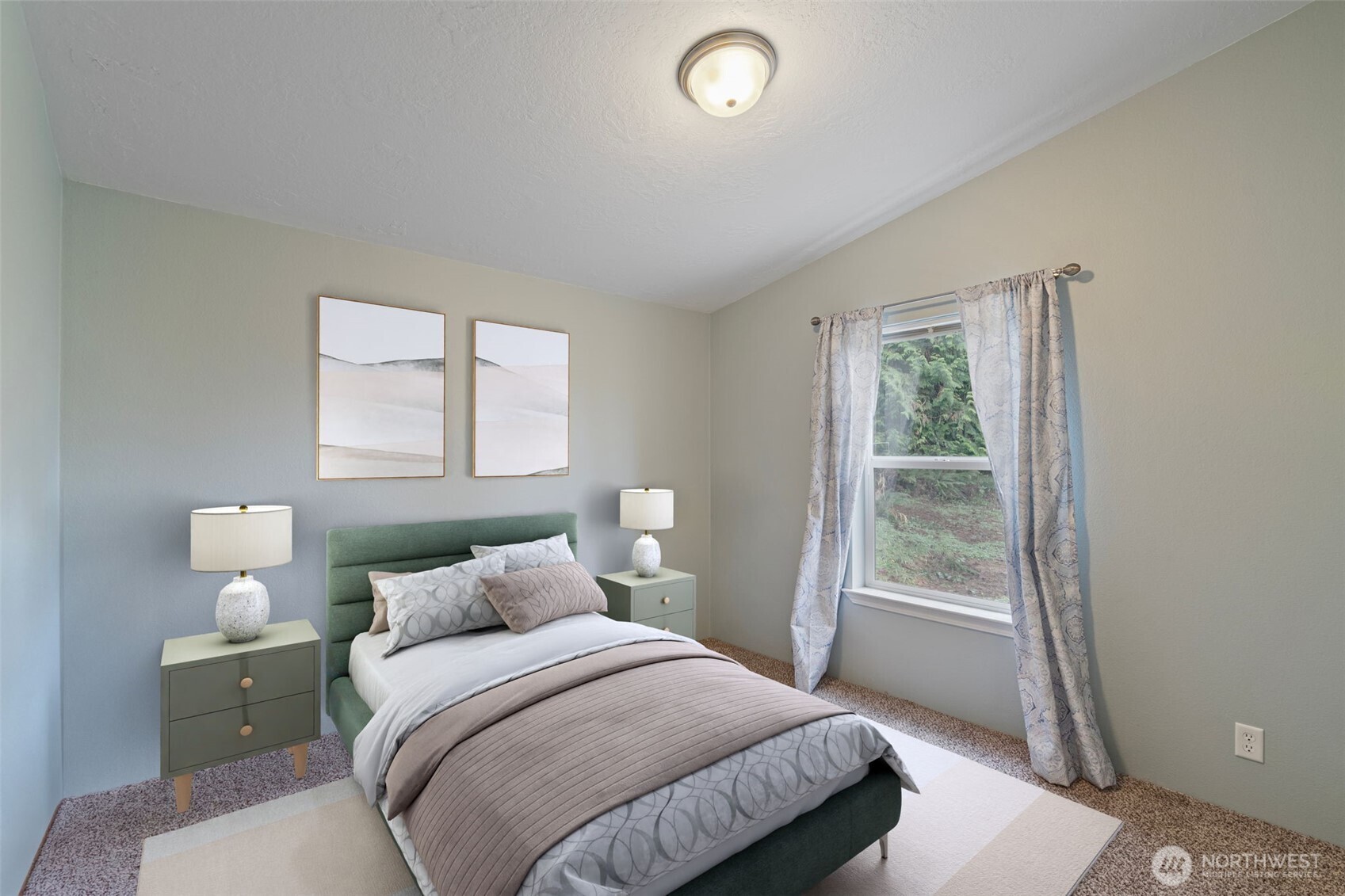 126 Burchett Road Onalaska, WA 98570 - Photo 16 of 36 a bedroom with a bed and a window