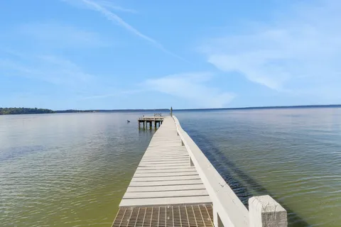 a view of an ocean from a city