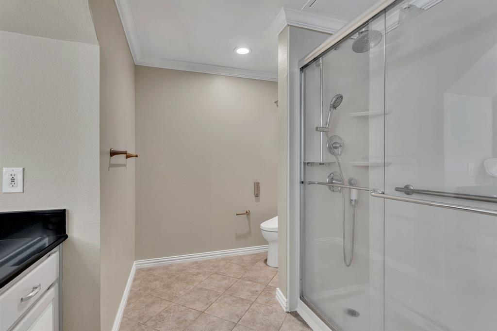 2524 Preston Road, Unit 1205 Plano, TX 75093 - Photo 21 of 25 Bathroom showing view of upgraded Jacuzzi shower that is low maintenance and mold resistant with Toto Washlet Bidet