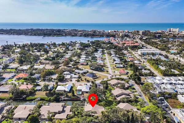 an aerial view of multiple house