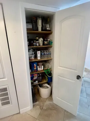 a bathroom with a sink and a potted plant