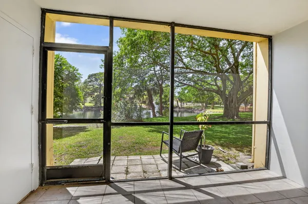 a view of backyard with green space