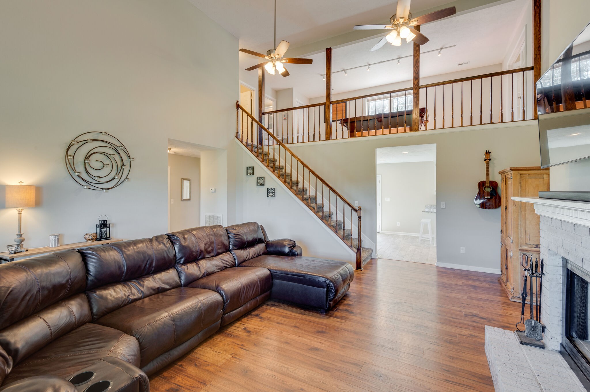 1549 Center Star Road Columbia, TN 38401 - Photo 14 of 50 a living room with fireplace furniture and a wooden floor