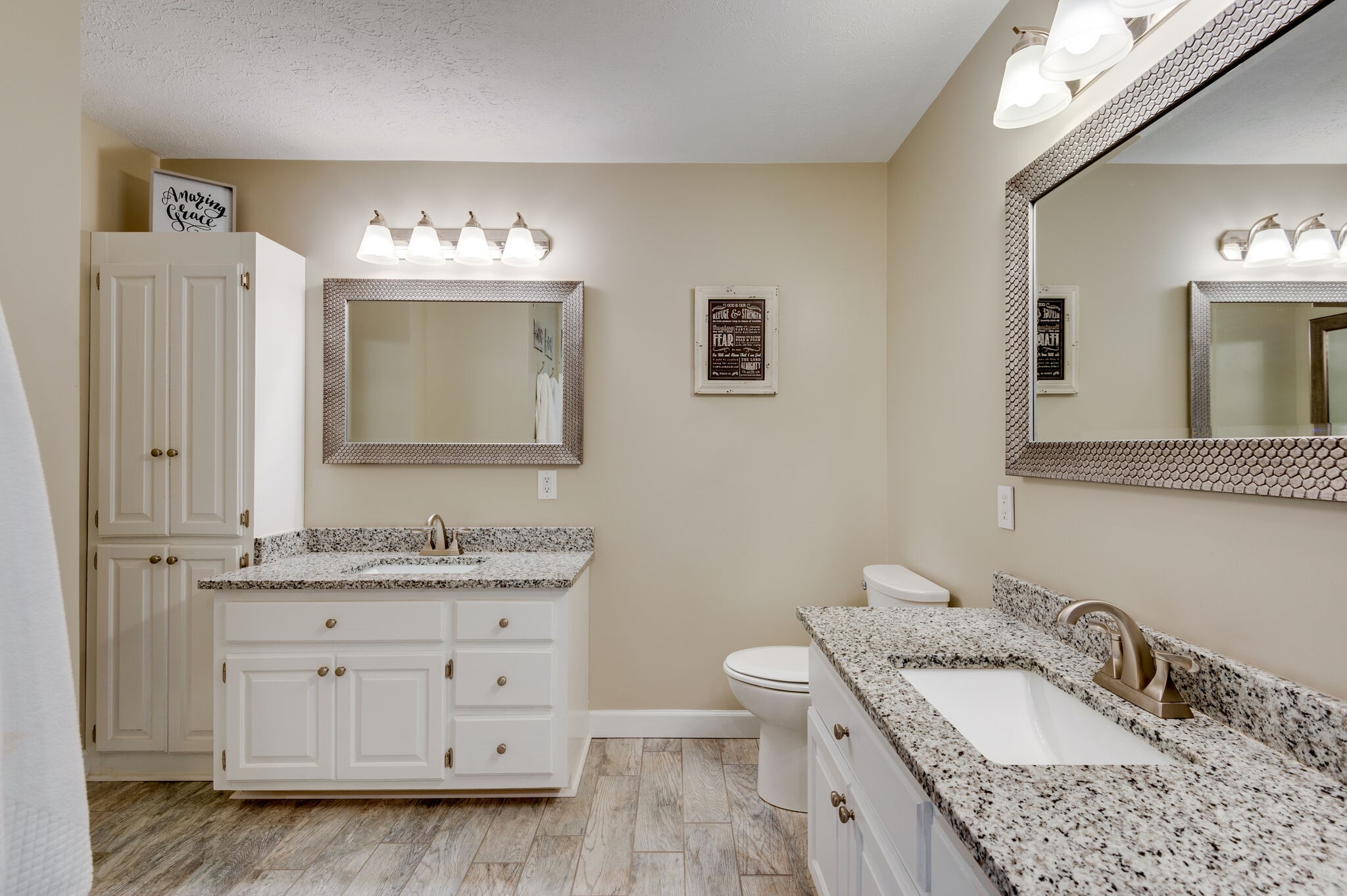 1549 Center Star Road Columbia, TN 38401 - Photo 24 of 50 a bathroom with a granite countertop double vanity sink mirror and
