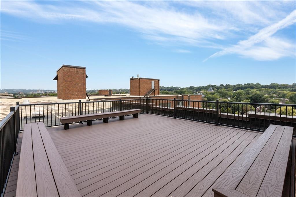 5 Bayard Road, Unit 307 Pittsburgh, PA 15213 - Photo 10 of 20 a view of roof deck with two and wooden floor
