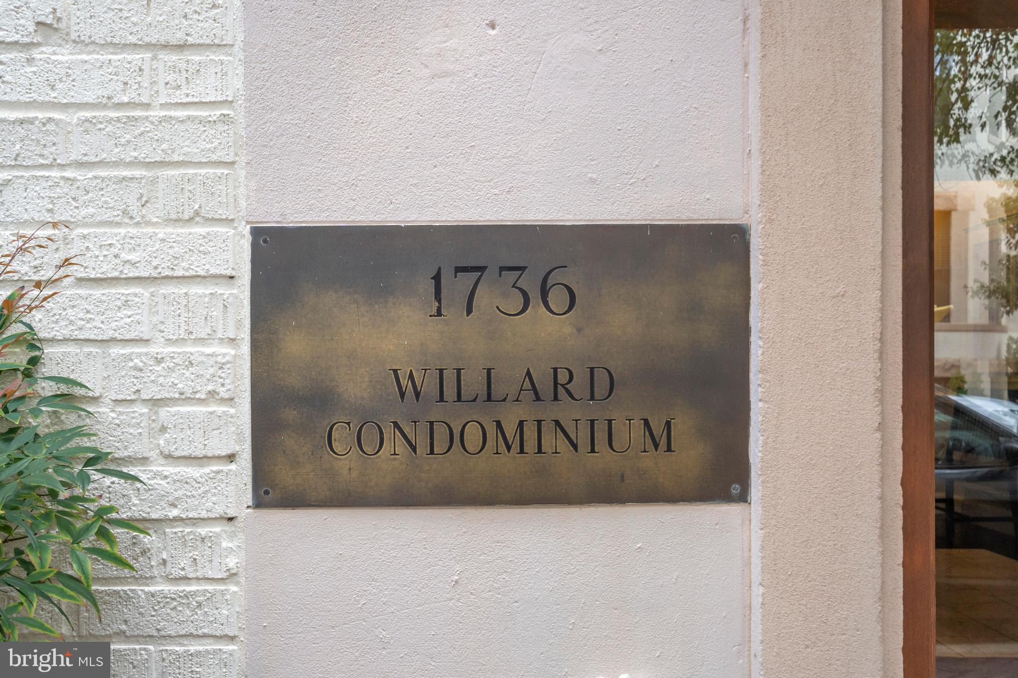 1736 Willard Street Northwest, Unit 506 Washington, DC 20009 - Photo 25 of 28 a building with a sign on it