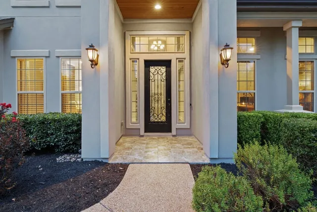 a front view of a house with a hallway
