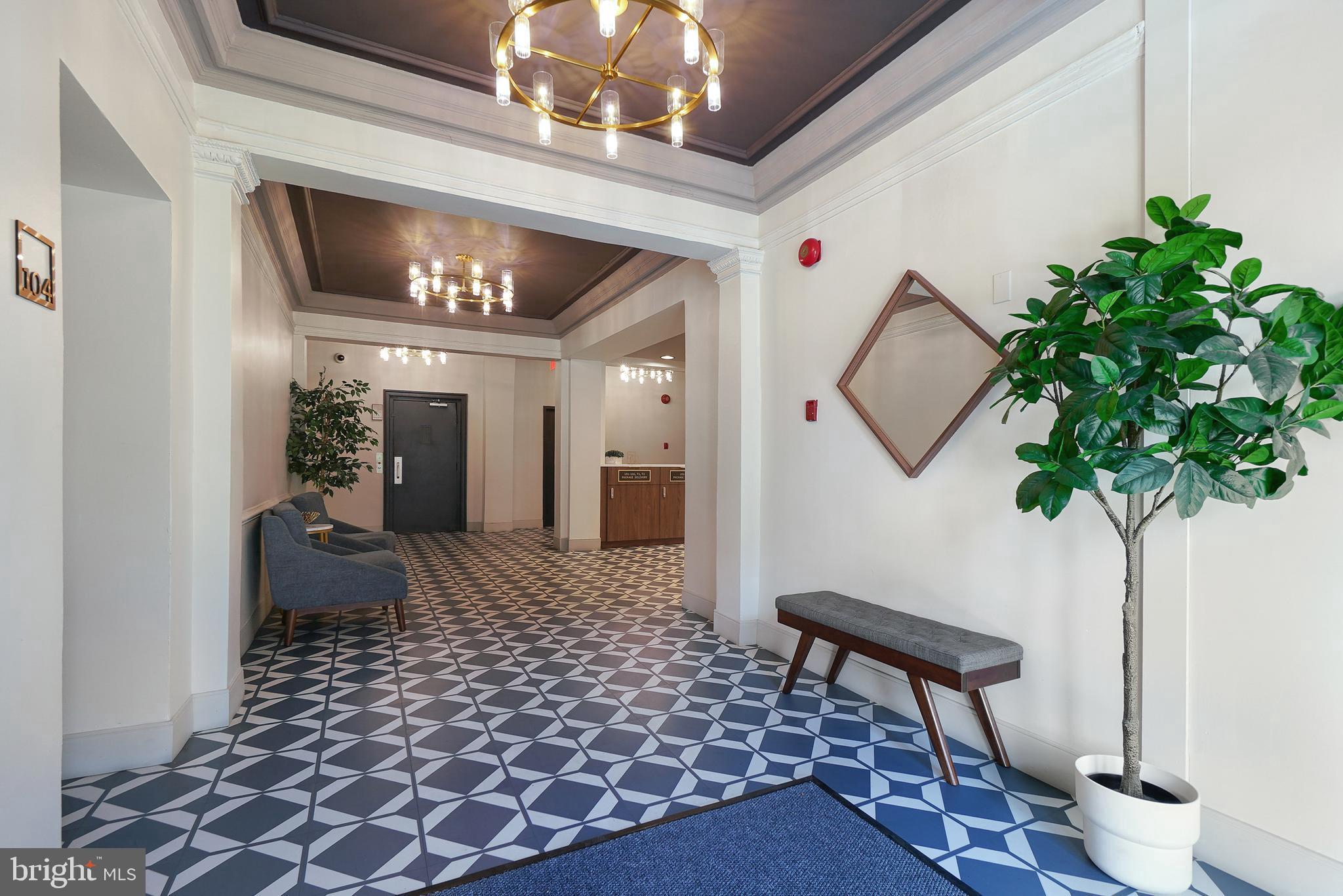 1669 Columbia Road Northwest, Unit 411 Washington, DC 20009 - Photo 3 of 53 Renovated lobby