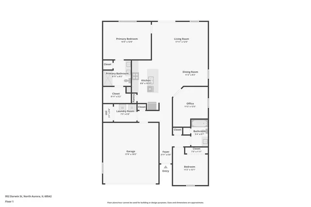 $359,900 | 952 Darwin Street, North Aurora, IL 60542