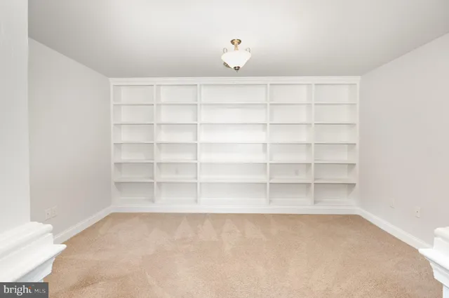 a view of a room with shelf and shelf