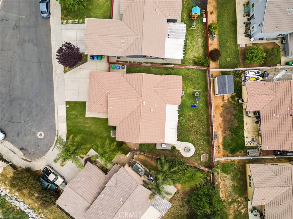 533 Heidi Circle Beaumont, CA 92223 - Photo 34 of 37 an aerial view of a house with a yard basket ball court and outdoor seating