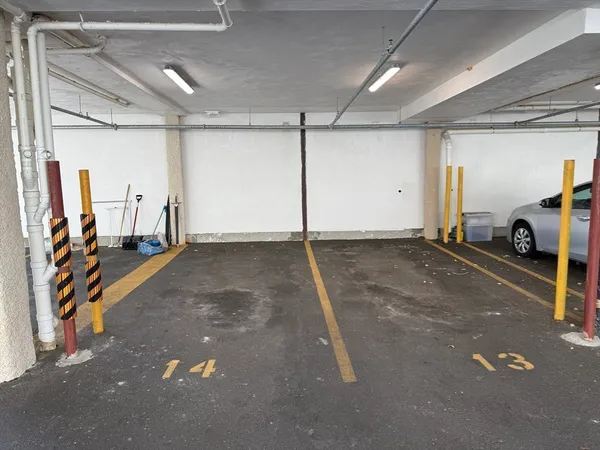 a car parked in front of a building