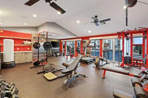 a view of house with pool patio and outdoor seating