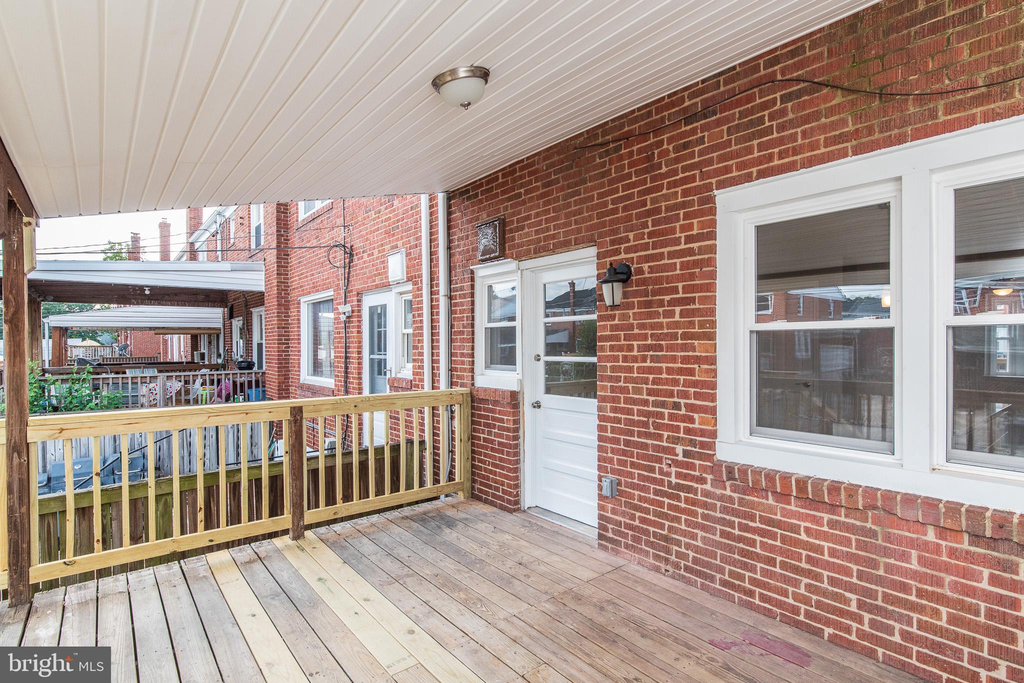 1905 Oxley Road Baltimore, MD 21222 - Photo 17 of 43 Covered Rear Deck