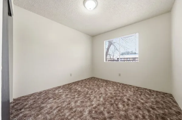 an empty room with a window
