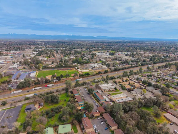 an aerial view of multiple house