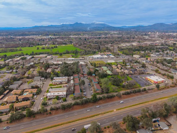 an aerial view of multiple house