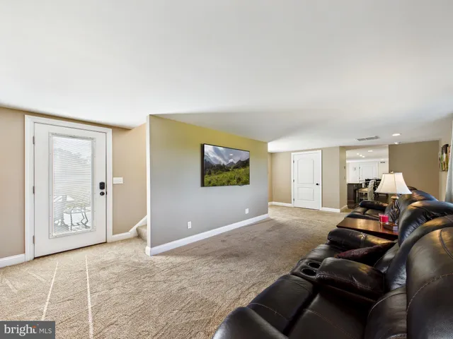 a view of a garden with an outdoor space