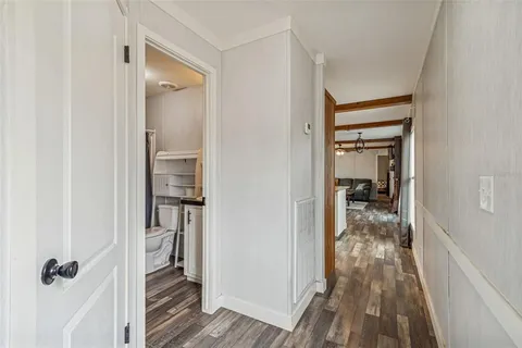 a view of a bathroom with shower