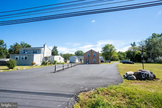 a view of a street with houses
