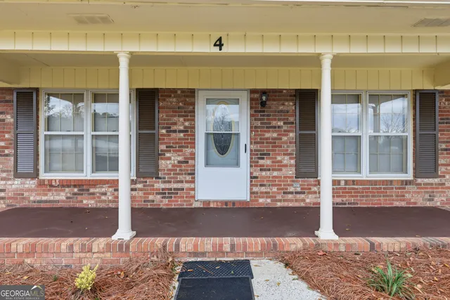 a front view of a building