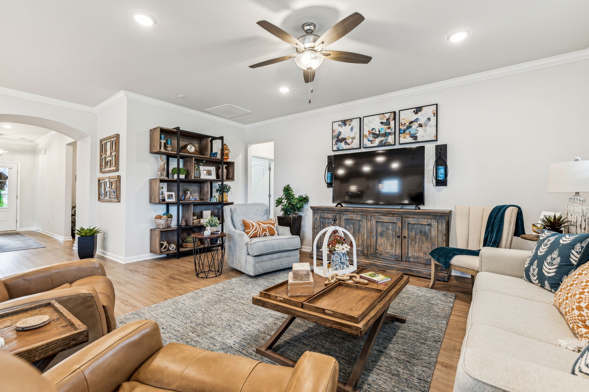 1062 Sumner Grove Spring Hill, TN 37174 - Photo 16 of 44 a living room with furniture and a flat screen tv